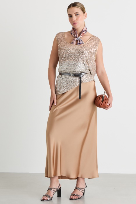 Long satin skirt - Intrend