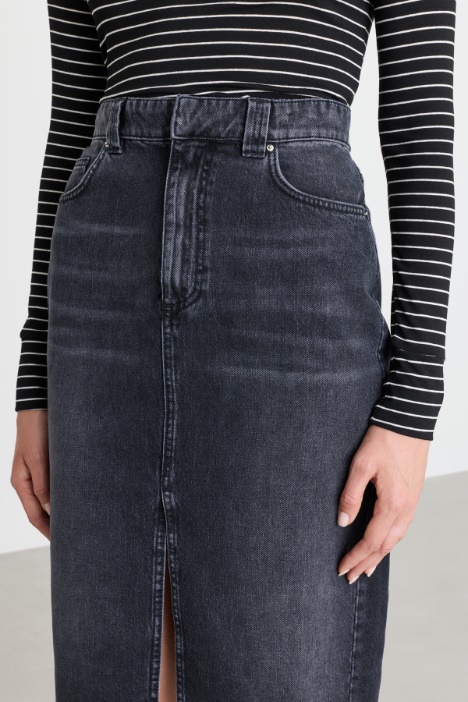 Gonna in jeans con spacco