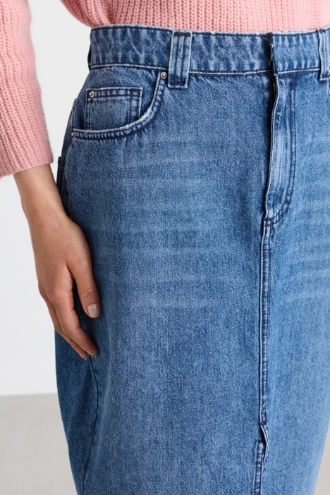 Gonna in jeans con spacco
