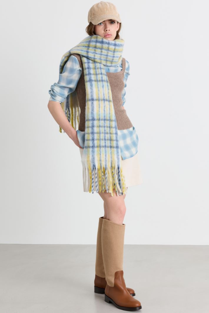 Corduroy Miniskirt - WHITE - Intrend
