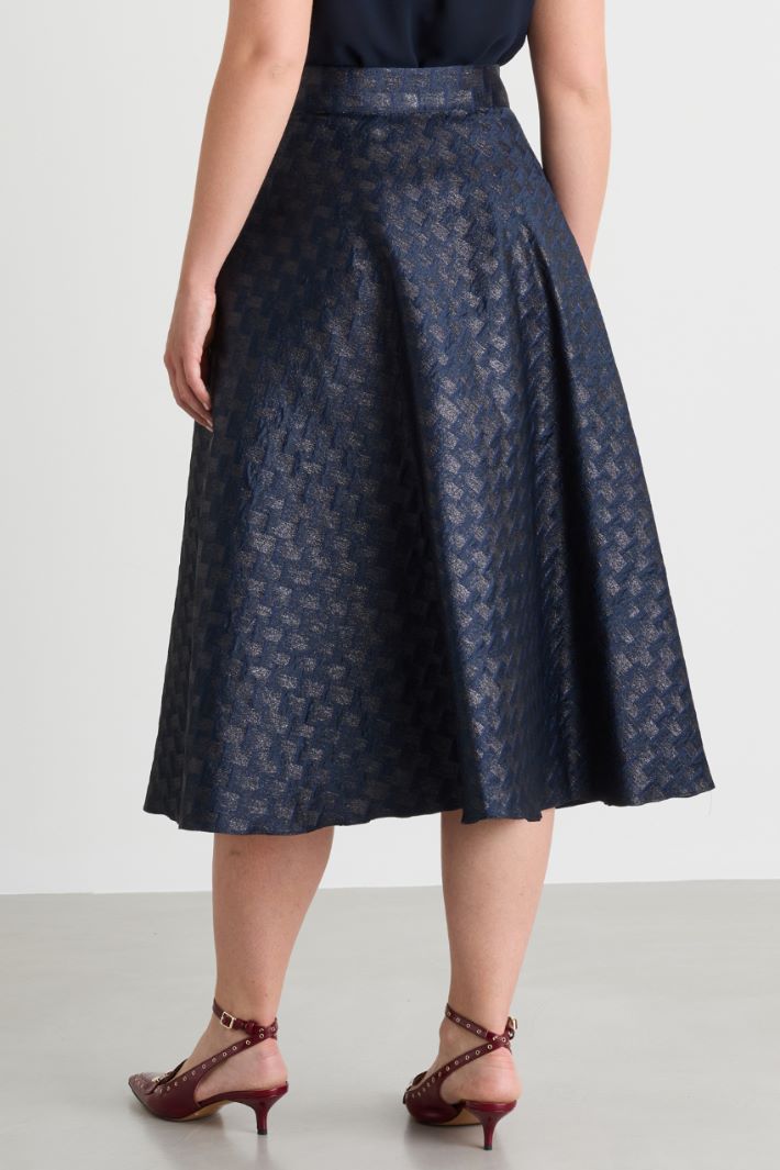 Jacquard skirt - BLUE - Intrend - 4