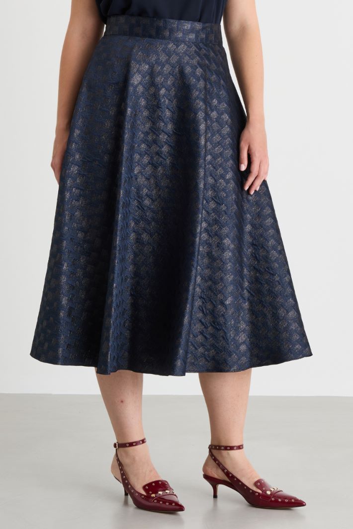 Jacquard skirt - BLUE - Intrend - 2