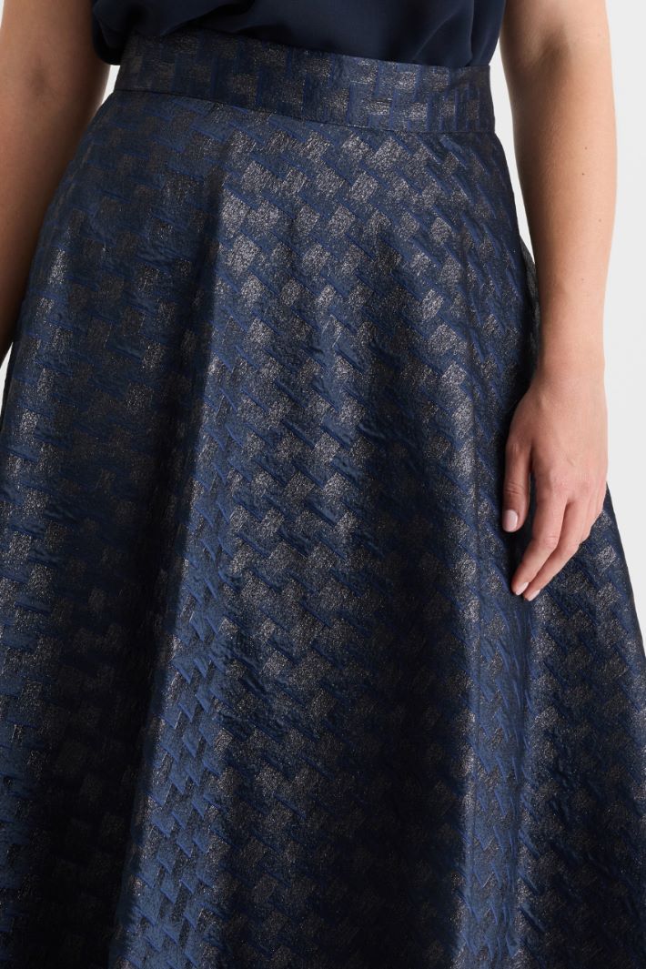 Jacquard skirt - BLUE - Intrend - 3