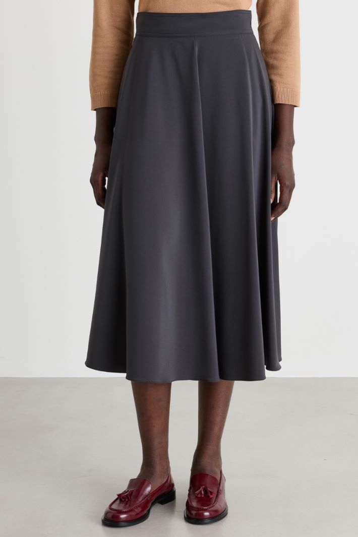 Flared stretch skirt - GREY - Intrend - 2