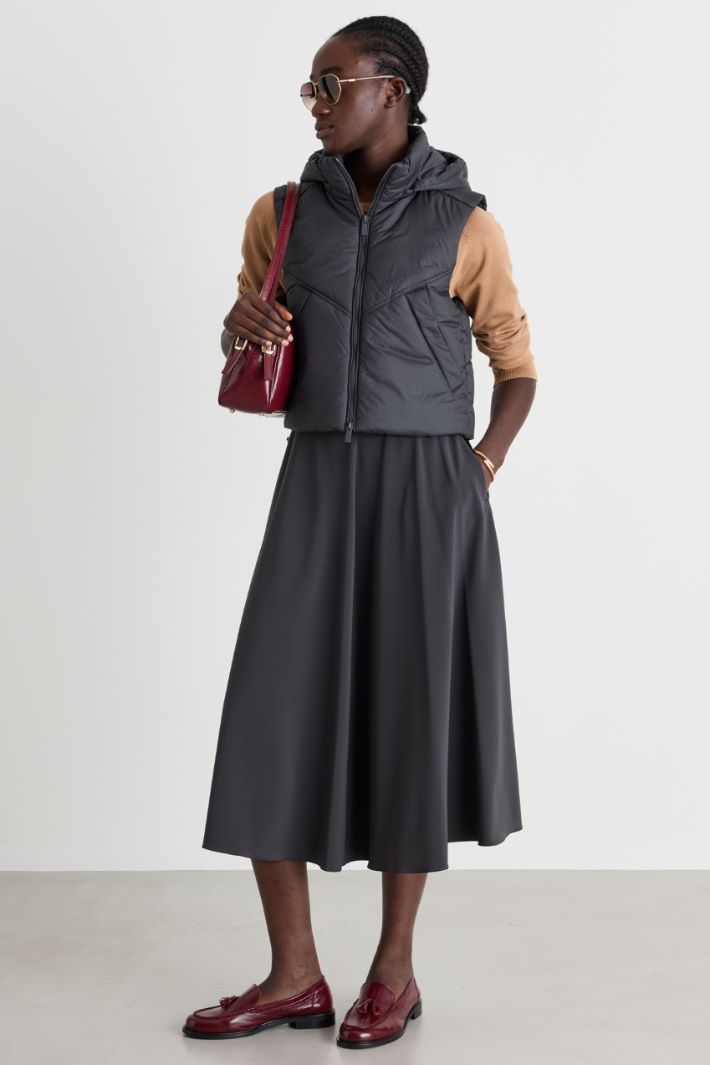 Flared stretch skirt - GREY - Intrend