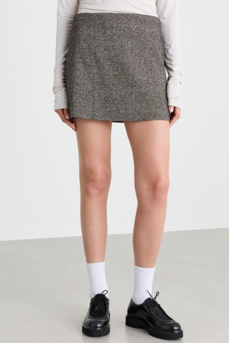 Gonna corta in tweed
