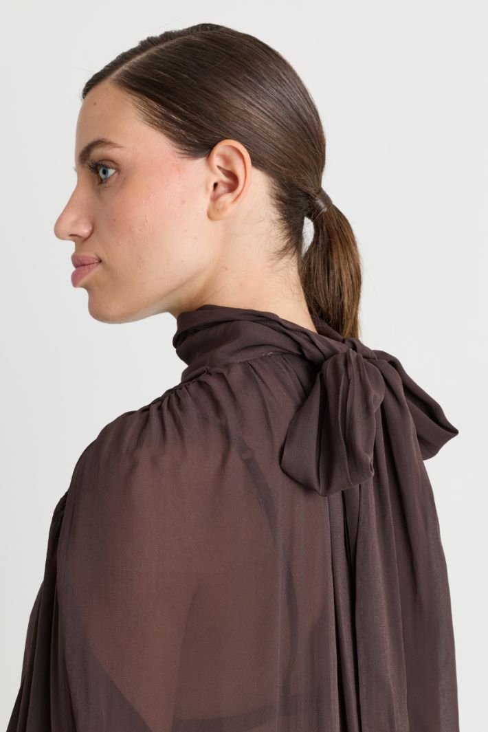 Georgette blouse - BROWN - Intrend - 3
