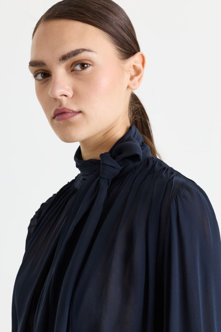 Blusa in georgette - BLU - Intrend - 3