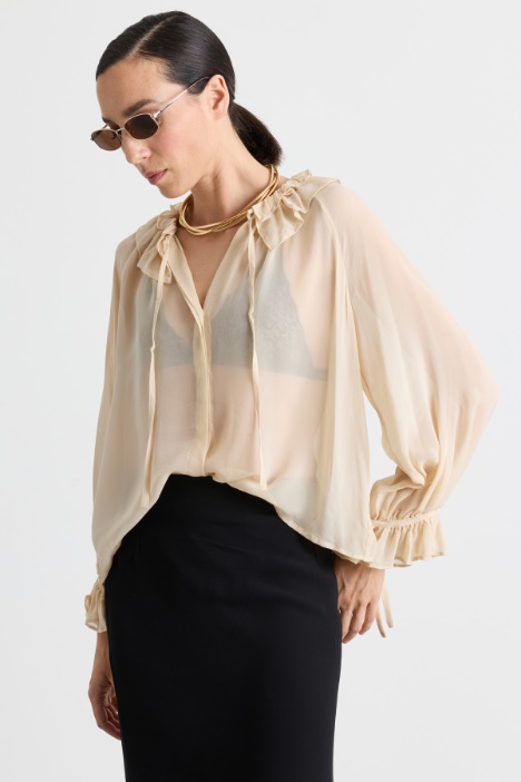 Blusa in georgette - Intrend
