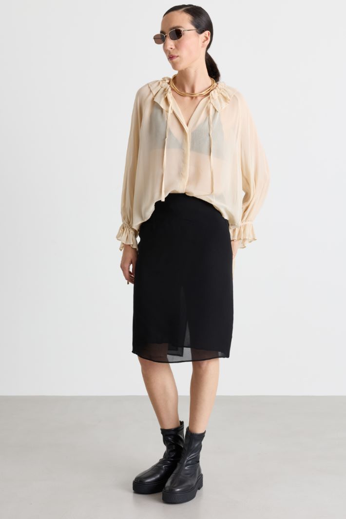 Blusa in georgette - ROSA - Intrend