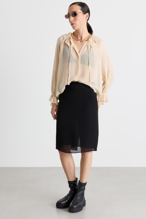 Blusa in georgette - Intrend
