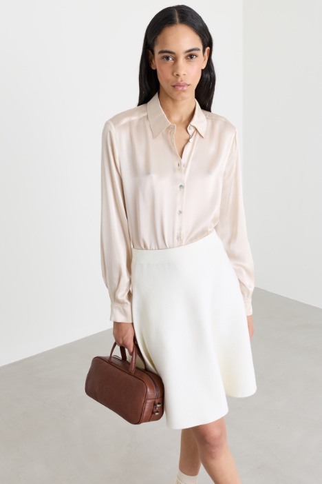 Blusa fluida in raso - Intrend