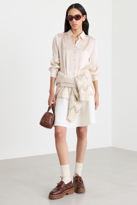Blusa fluida in raso - Intrend