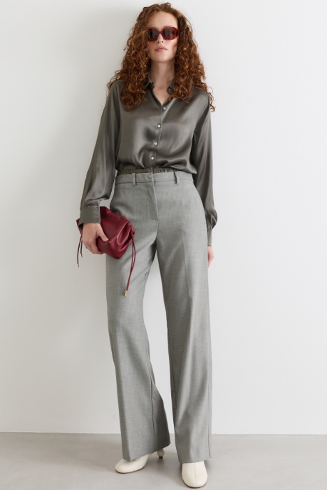 Blusa fluida in raso - Intrend