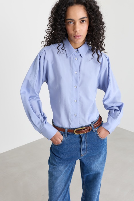 Camicia svasata in popeline - Intrend
