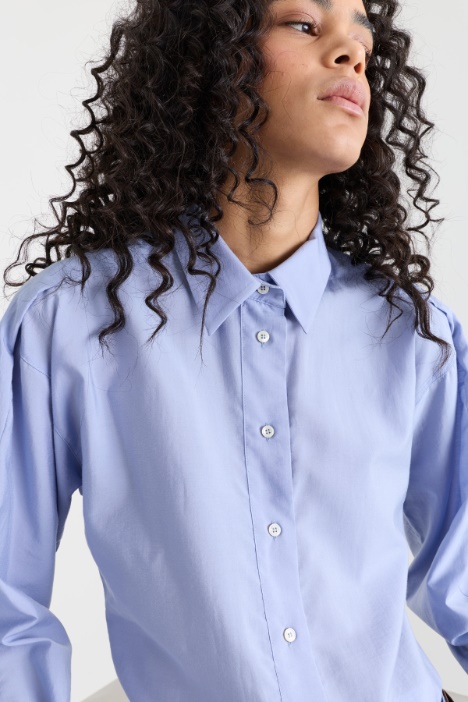Camicia svasata in popeline