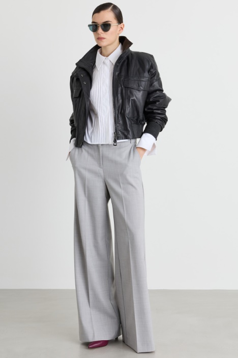Camicia con plastron a pieghe - Intrend