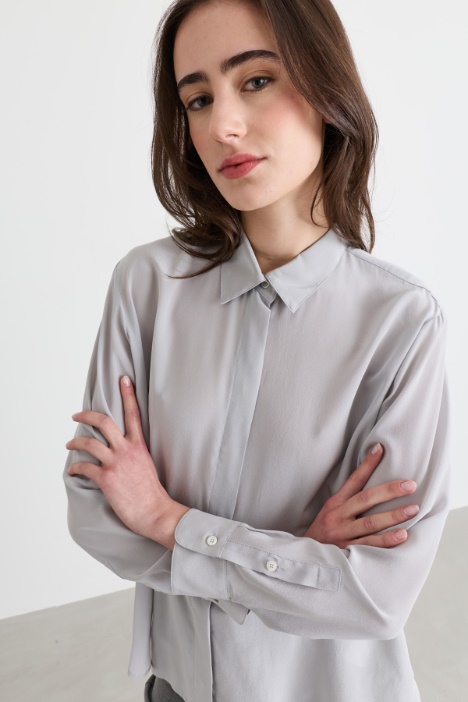 Camicia in crepe de chine di seta