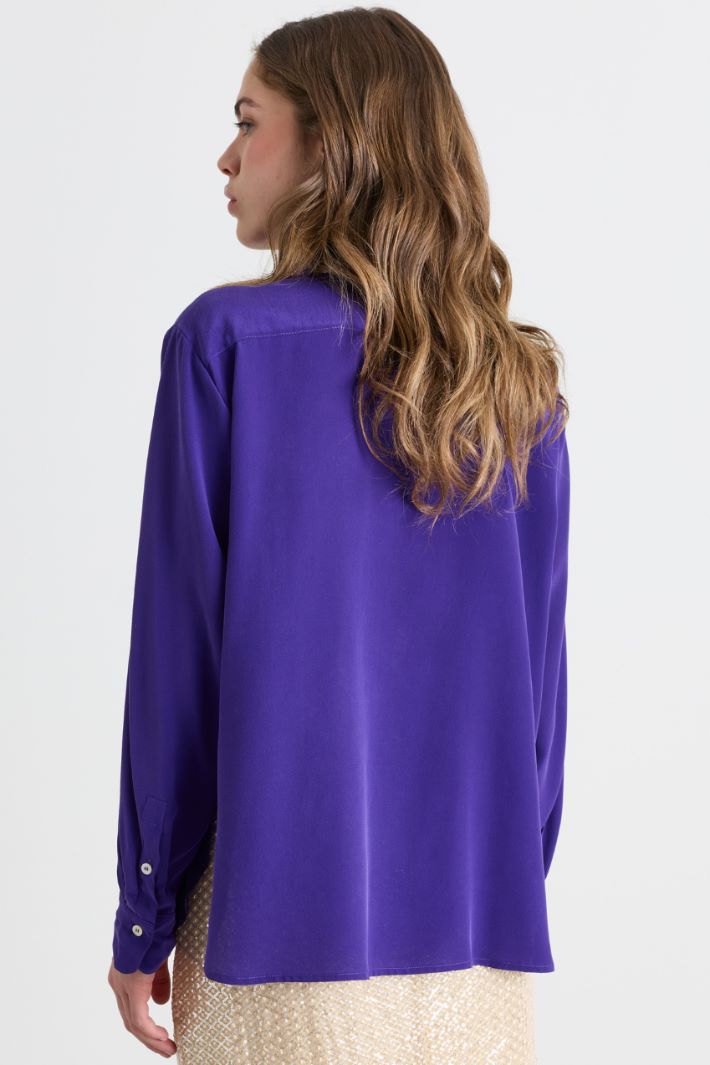 Camicia in crepe de chine - VIOLA - Intrend - 4