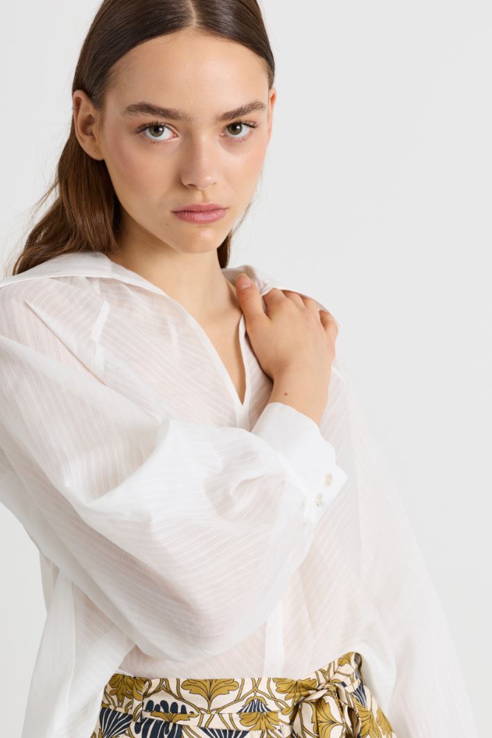 Camicia in mussola - BIANCO - Intrend - 3