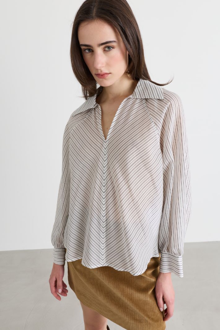 Camicia in mussola - BIANCO NERO - Intrend - 3