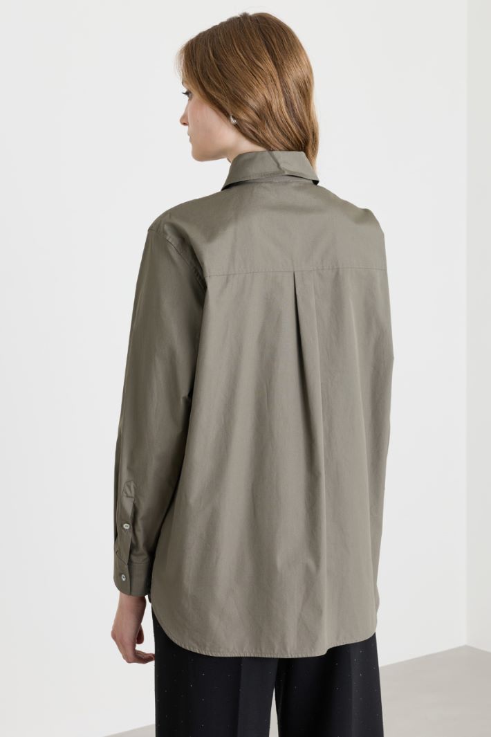 Camicia in popeline - VERDE - Intrend - 4