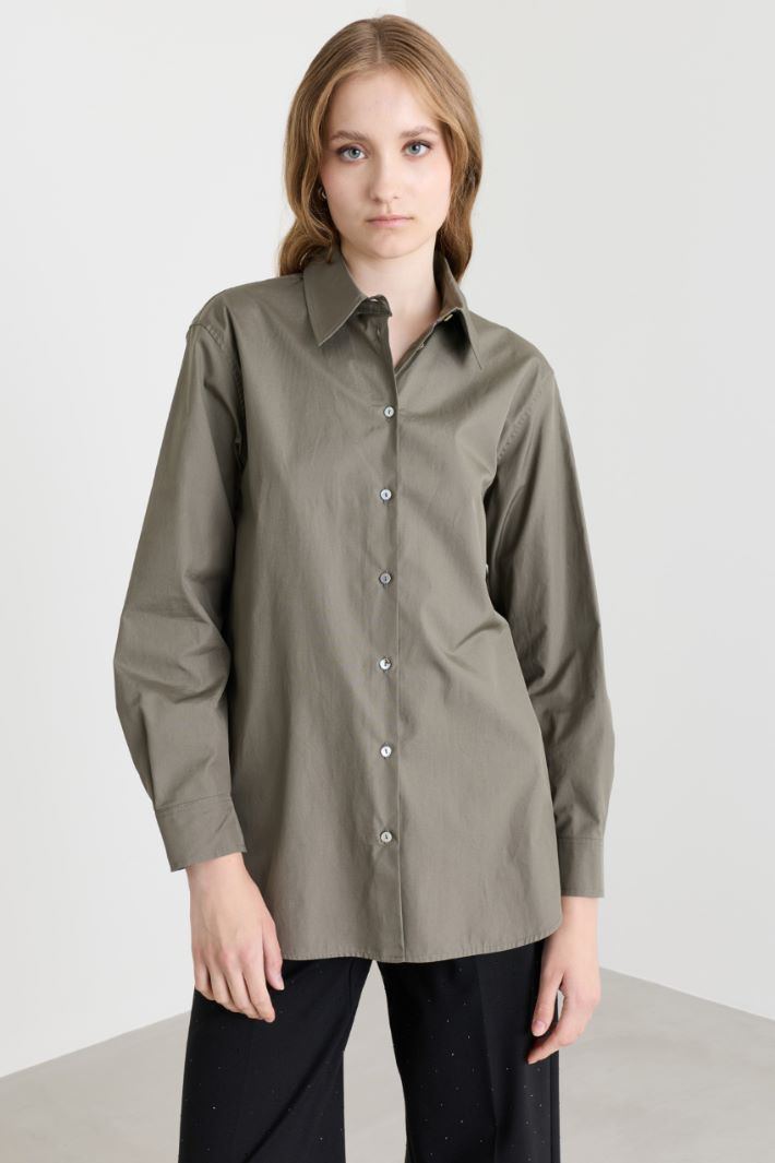 Camicia in popeline - VERDE - Intrend - 2