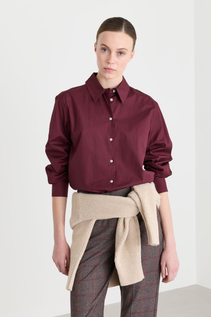 Camicia in popeline - BORDEAUX - Intrend - 2