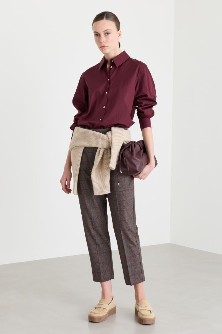 Camicia in popeline - BORDEAUX - Intrend