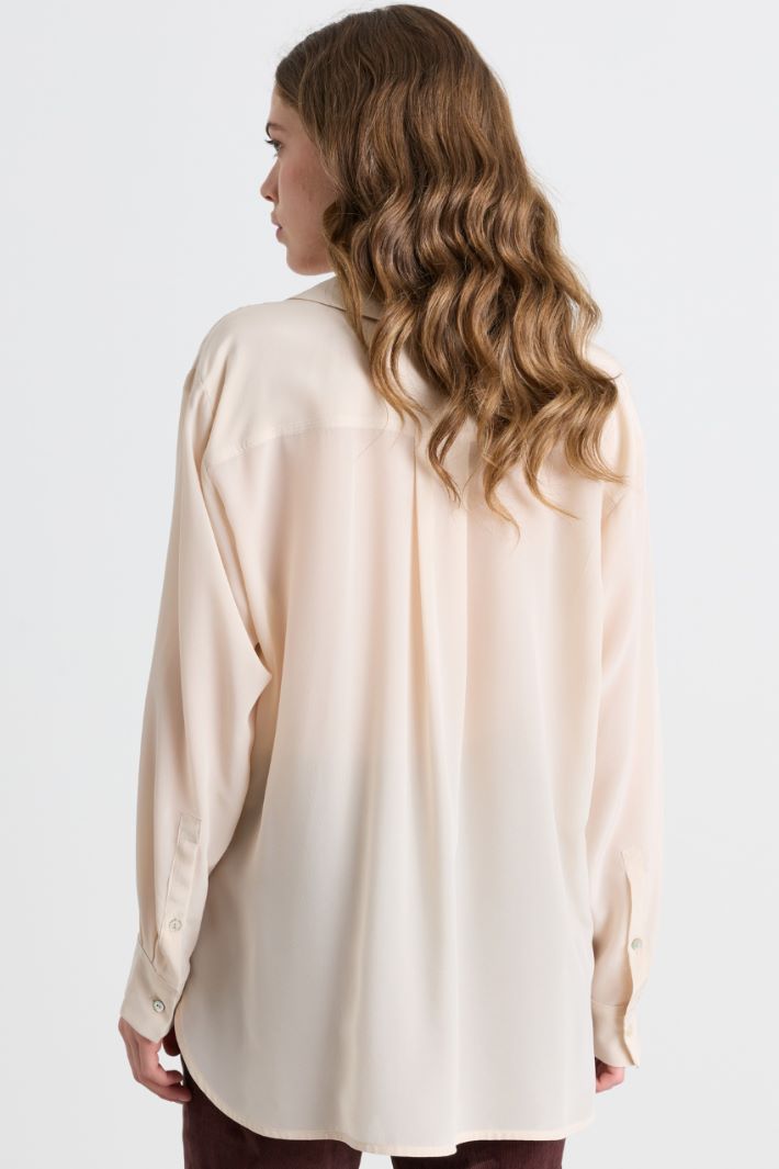 Blusa in crepe de chine - ROSA - Intrend - 4