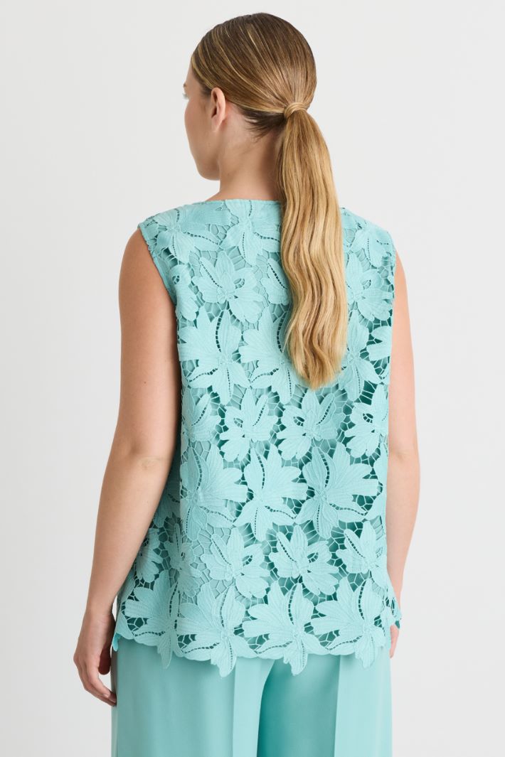 Top in pizzo macramè - AZZURRO - Intrend - 4