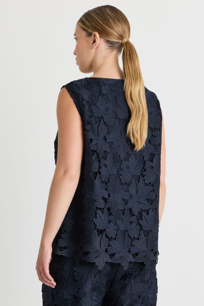 Top in pizzo macramè - NERO - Intrend - 4