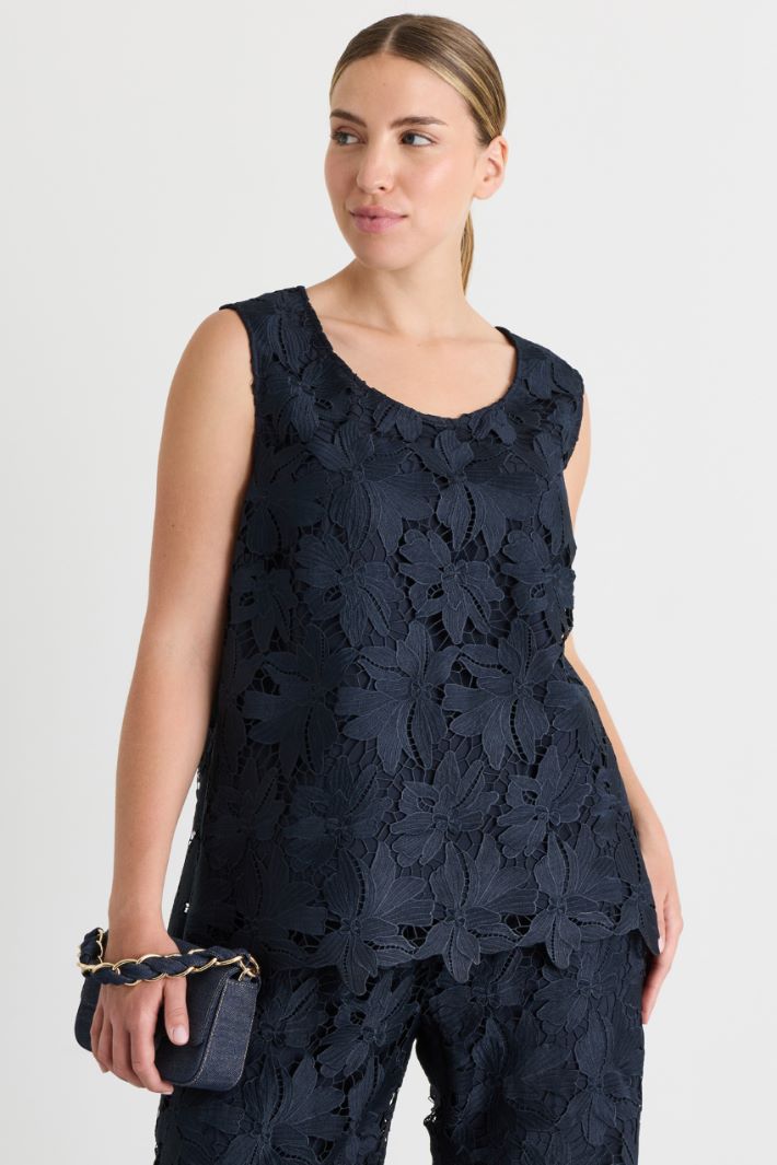 Top in pizzo macramè - NERO - Intrend - 2
