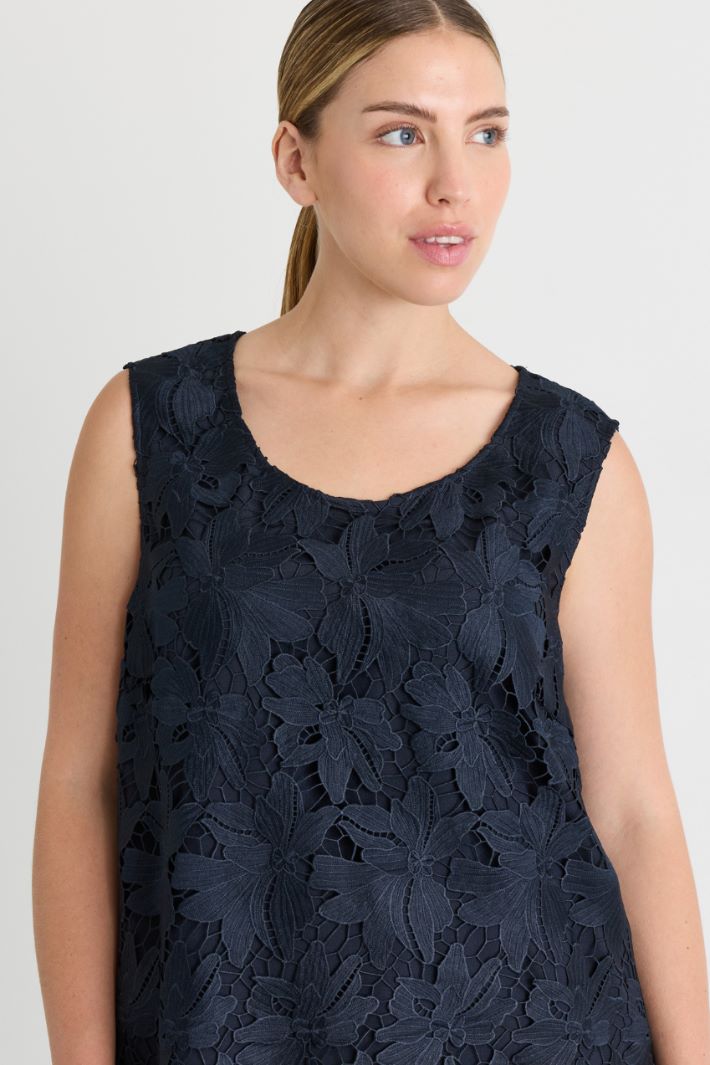 Top in pizzo macramè - NERO - Intrend - 3
