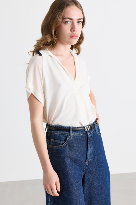Polo shirt with contrast details - Intrend