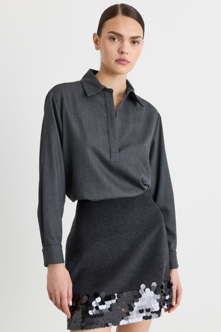 Camicia modello polo - GRIGIO - Intrend - 2