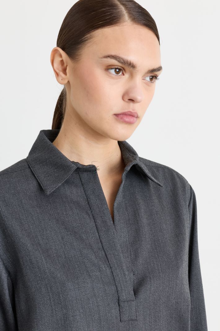Camicia modello polo - GRIGIO - Intrend - 3