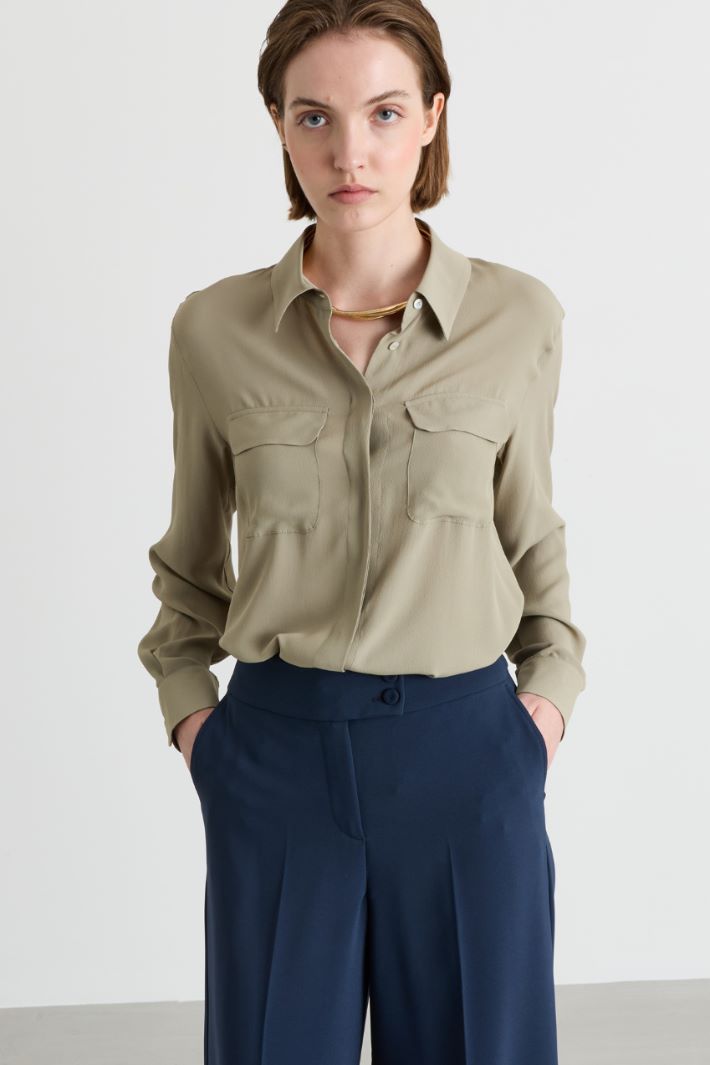 Chemise à poches - VERT - Intrend - 2