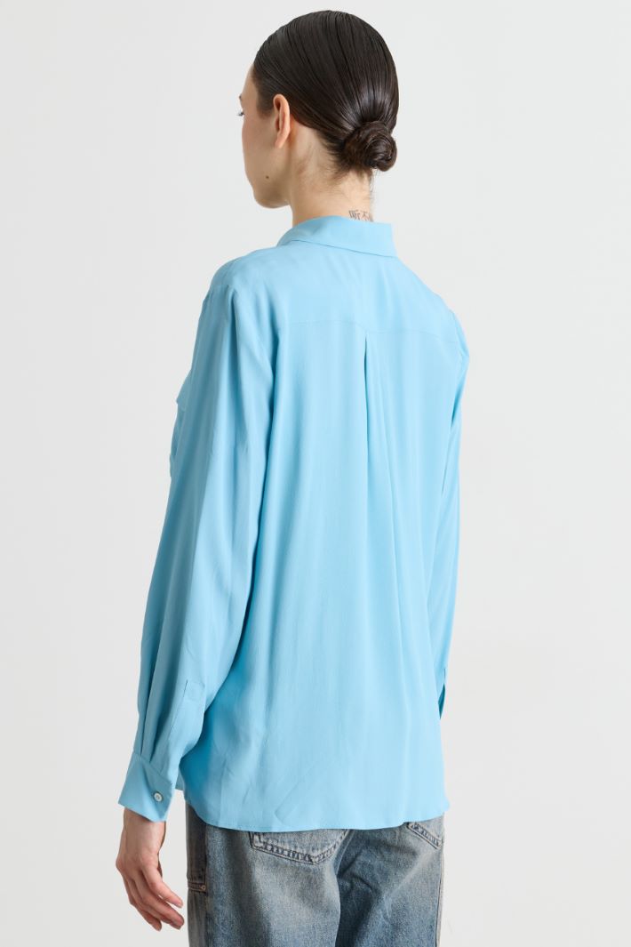 Camicia con tasche - AZZURRO - Intrend - 4