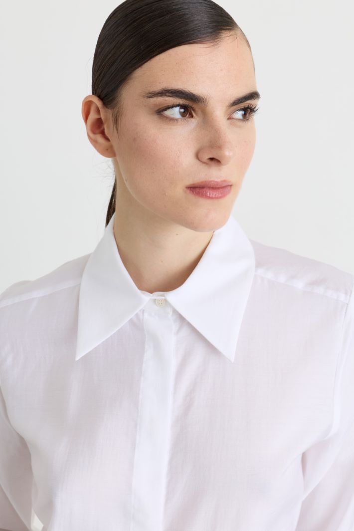 Camicia in popeline aderente - BIANCO - Intrend - 3