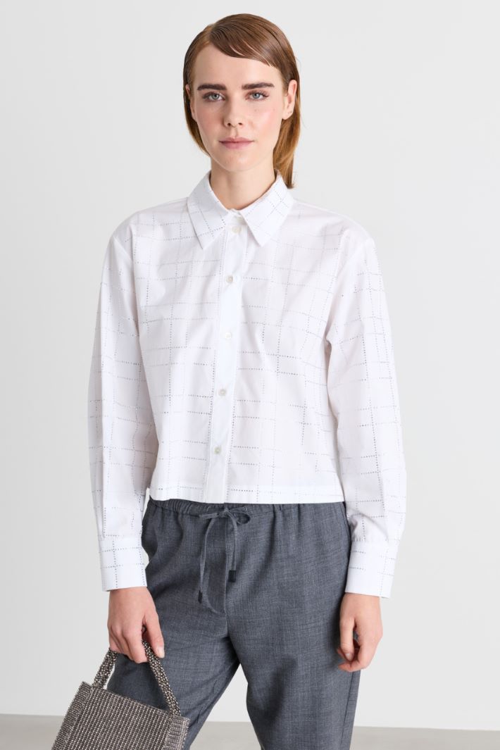Camicia con strass - BIANCO - Intrend - 2