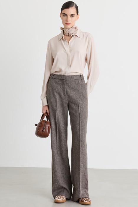 Camicia in crepe con dettaglio floreale - Intrend