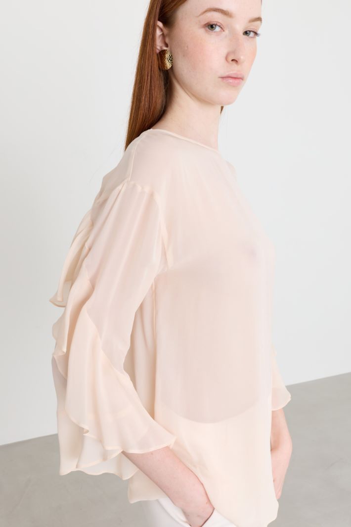 Blusa con rouches - ROSA - Intrend - 3