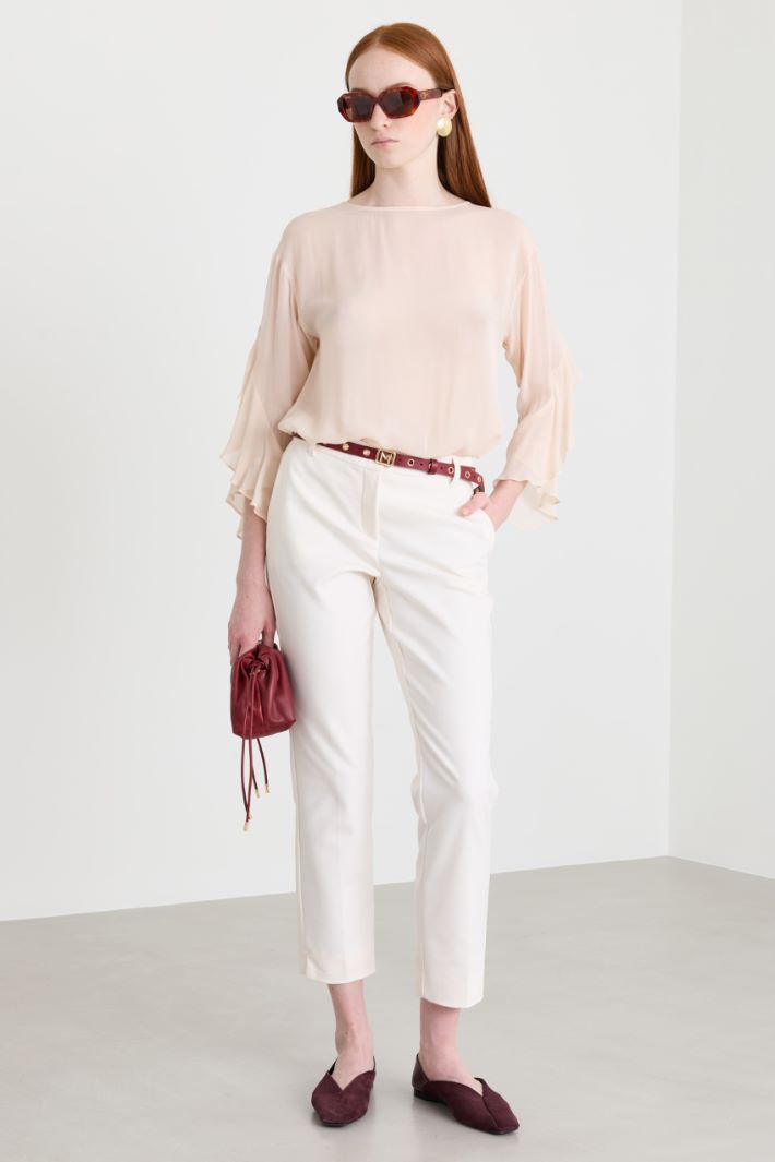 Blusa con rouches - ROSA - Intrend