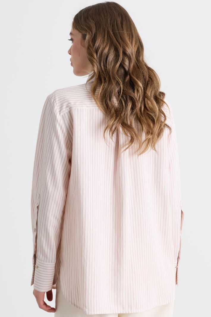 Camicia in twill con spacchi - ROSA - Intrend - 4
