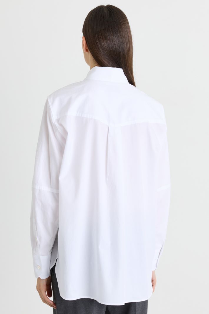 Camicia con cravatta e fiore - BIANCO - Intrend - 4