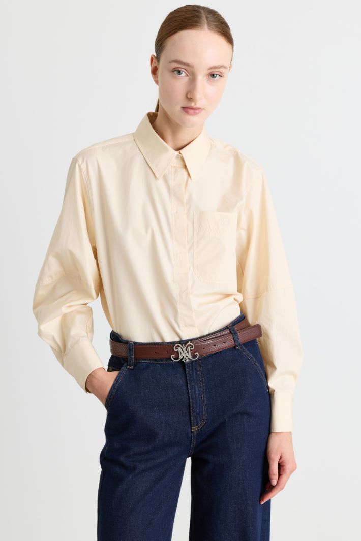 Camicia con cravatta e fiore - ARANCIONE - Intrend - 2