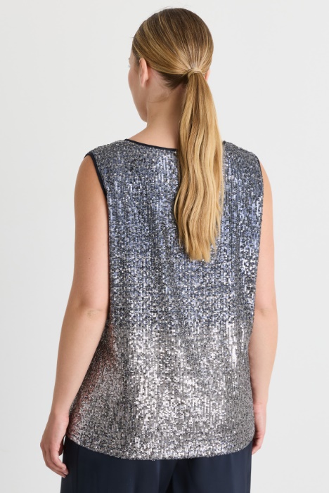 Top con paillettes sfumate