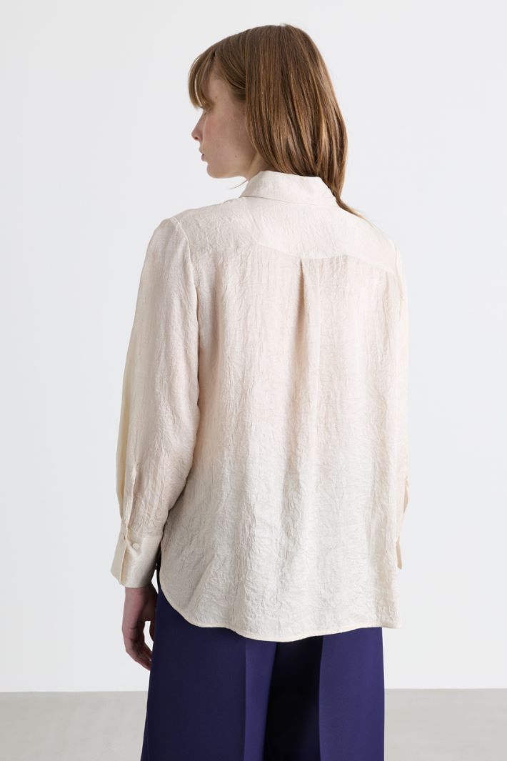 Camicia effetto crinckle - AVORIO - Intrend - 4