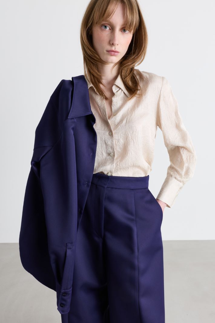 Camicia effetto crinckle - AVORIO - Intrend - 2